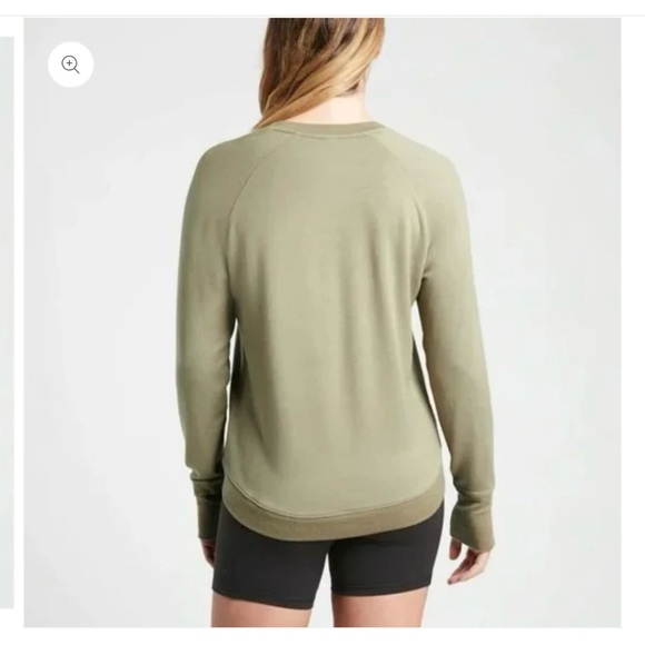 Athleta Mindset Long Sleeve Crewneck Pullover Small - Olive Green - Picture 2 of 11